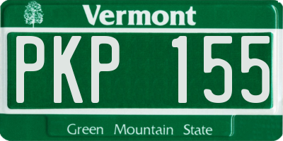 VT license plate PKP155