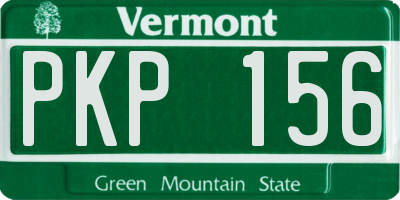 VT license plate PKP156