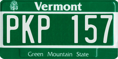 VT license plate PKP157