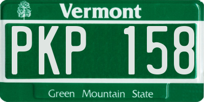 VT license plate PKP158