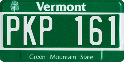 VT license plate PKP161