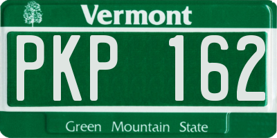 VT license plate PKP162