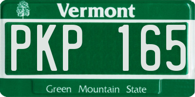 VT license plate PKP165