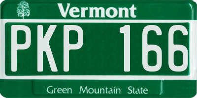 VT license plate PKP166