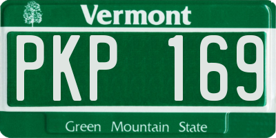 VT license plate PKP169