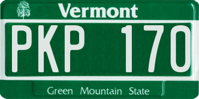 VT license plate PKP170