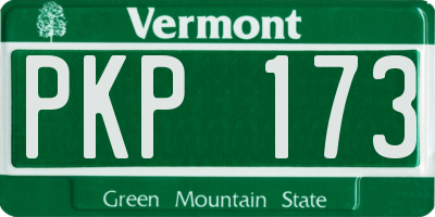 VT license plate PKP173