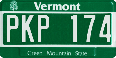 VT license plate PKP174