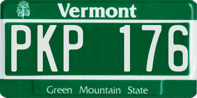 VT license plate PKP176