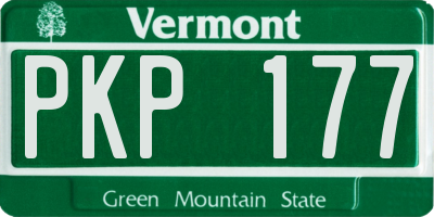VT license plate PKP177