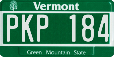 VT license plate PKP184