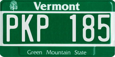 VT license plate PKP185