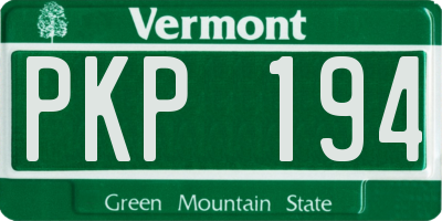 VT license plate PKP194