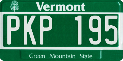 VT license plate PKP195