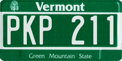 VT license plate PKP211