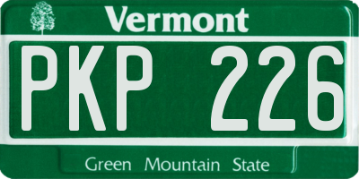 VT license plate PKP226