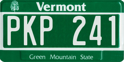 VT license plate PKP241