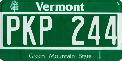 VT license plate PKP244