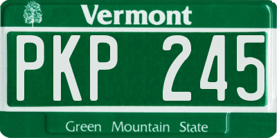 VT license plate PKP245
