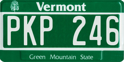 VT license plate PKP246