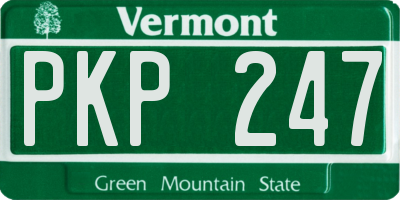 VT license plate PKP247