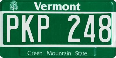 VT license plate PKP248