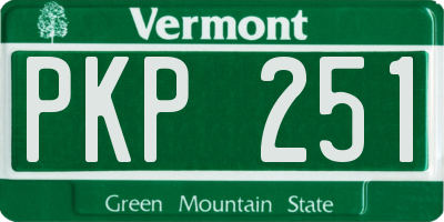 VT license plate PKP251