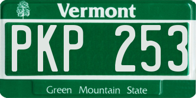 VT license plate PKP253