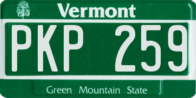 VT license plate PKP259