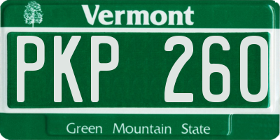 VT license plate PKP260