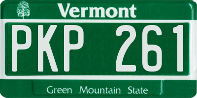 VT license plate PKP261