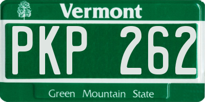 VT license plate PKP262