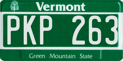 VT license plate PKP263