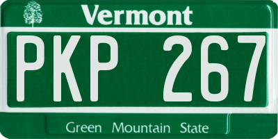 VT license plate PKP267