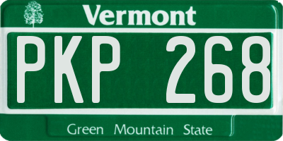 VT license plate PKP268