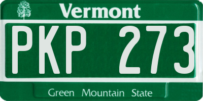 VT license plate PKP273