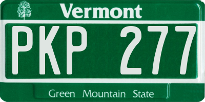 VT license plate PKP277