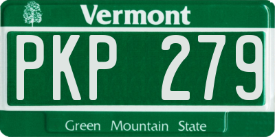 VT license plate PKP279