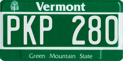 VT license plate PKP280
