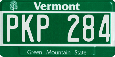 VT license plate PKP284