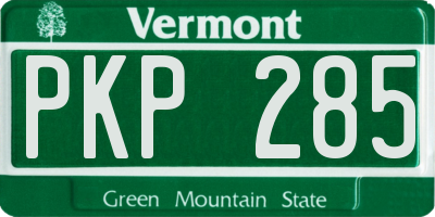VT license plate PKP285