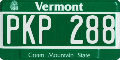 VT license plate PKP288