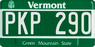 VT license plate PKP290