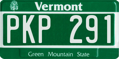 VT license plate PKP291