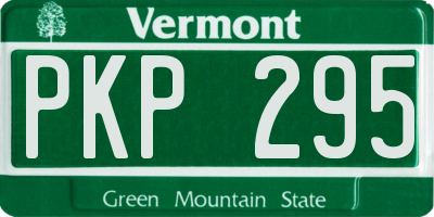 VT license plate PKP295