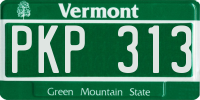 VT license plate PKP313