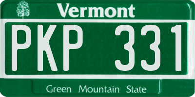 VT license plate PKP331