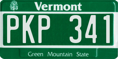 VT license plate PKP341