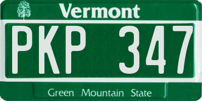 VT license plate PKP347