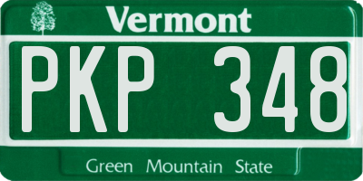 VT license plate PKP348